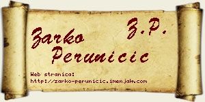 Žarko Peruničić vizit kartica